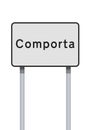 City of Comporta entrance road sign Royalty Free Stock Photo