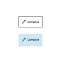 Compose Button Icon Vector of Email App