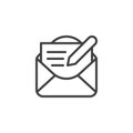 Compose email line icon