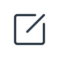 compose icon vector from email ui concept. Thin line illustration of compose editable stroke. compose linear sign for use on web Royalty Free Stock Photo