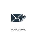 Compose mail icon. Simple element