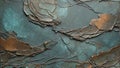 Timeless Bronze Patina: Verdigris Slate Melody. AI generate