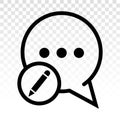 Compose message / Writing new message - line art icons for apps and websites