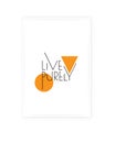 Live purely, vector. Motivational, inspirational, positive quotes, affirmation. Scandinavian minimalist poster design Royalty Free Stock Photo