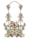 Composed golden baroque floral motif/frame.