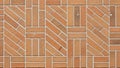 Composed of rectangular orange and reddish brown bricks arranged Royalty Free Stock Photo