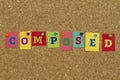 Composed word written on colorful sticky notes. Royalty Free Stock Photo