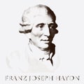 Composer Franz Joseph Haydn. vector portrait