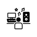 Black solid icon for Composer, musician and melodist