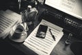 Composer`s Working Place Royalty Free Stock Photo