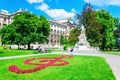 Composer Wolfgang Amadeus Mozart statue in Vienna Royalty Free Stock Photo