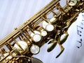 Saxophone close-up Royalty Free Stock Photo