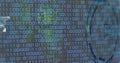 Composite of binary coding and data processing over computer servers Royalty Free Stock Photo