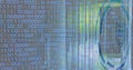 Composite of binary coding and data processing over computer servers Royalty Free Stock Photo