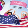 Composite of breast cancer awareness text over diverse women cheering Royalty Free Stock Photo