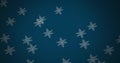 Composite of christmas snow falling over blue background Royalty Free Stock Photo