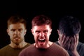 Composite Concept Image Showing Young Man With Anger Management Issues Royalty Free Stock Photo