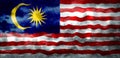 Composite of Flag of Malaysia and rain clouds. Symbolizing heavy rains, storms, typhoons and other bad weather in the country.