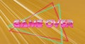 Composite of game over text over neon lines