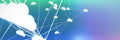 Composite image of abstract image of cloud computing symbol Royalty Free Stock Photo