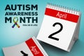 Composite image of autism awareness month Royalty Free Stock Photo