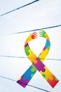Composite image of autism awareness ribbon Royalty Free Stock Photo