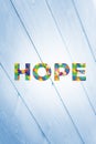 Composite image of autism message of hope