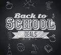 Composite image of back to school deals message Royalty Free Stock Photo