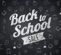 Composite image of back to school sale message Royalty Free Stock Photo