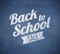 Composite image of back to school sale message Royalty Free Stock Photo