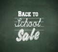 Composite image of back to school sale message Royalty Free Stock Photo