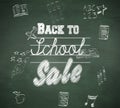 Composite image of back to school sale message Royalty Free Stock Photo