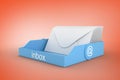 Composite image of blue inbox