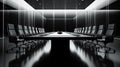Composite image of boardroom. Empty meeting room in office. generative ai Royalty Free Stock Photo