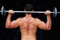 Composite image of bodybuilder lifting barbell Royalty Free Stock Photo