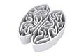 Composite image of brain maze Royalty Free Stock Photo