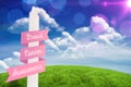 Composite image of breast cancer awareness message Royalty Free Stock Photo