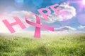 Composite image of breast cancer awareness message Royalty Free Stock Photo