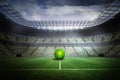 Composite image of bright green and yellow football