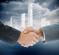 Composite image of business handshake Royalty Free Stock Photo