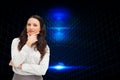 Composite image of businesswoman posing Royalty Free Stock Photo