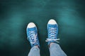 Composite image of casual shoes Royalty Free Stock Photo