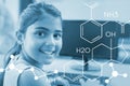 Composite image of composite image of chemical structure Royalty Free Stock Photo