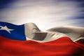 Composite image of chile flag waving