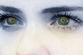 Composite image of close up of female blue eyes Royalty Free Stock Photo