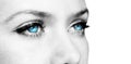 Composite image of close up of female blue eyes Royalty Free Stock Photo