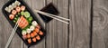 Composite image of close up of japanese food Royalty Free Stock Photo