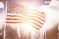 Composite image of close up of the us flag Royalty Free Stock Photo