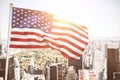 Composite image of close up of the us flag Royalty Free Stock Photo