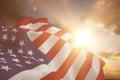 Composite image of close up of the us flag Royalty Free Stock Photo